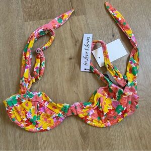For Love and Lemons Zinnia underwire bikini top
